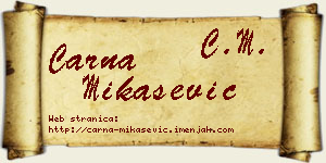Čarna Mikašević vizit kartica